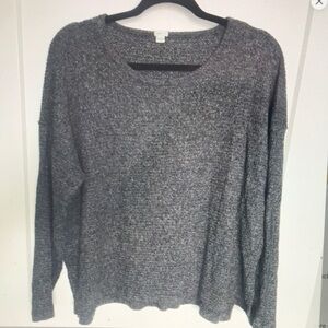 Cozy Long-Sleeve Knit Sweater - Gray
